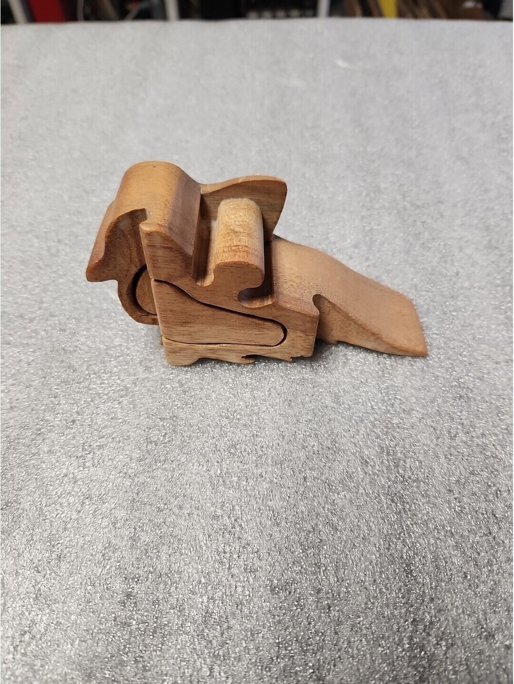 Handmade Wooden Puzzle Pelican Bird Stash Box Jewelry Trinket!.